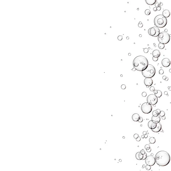 Transparent Bubbles Serum Copy Space White Background Drink Beauty Concept — Stock Photo, Image