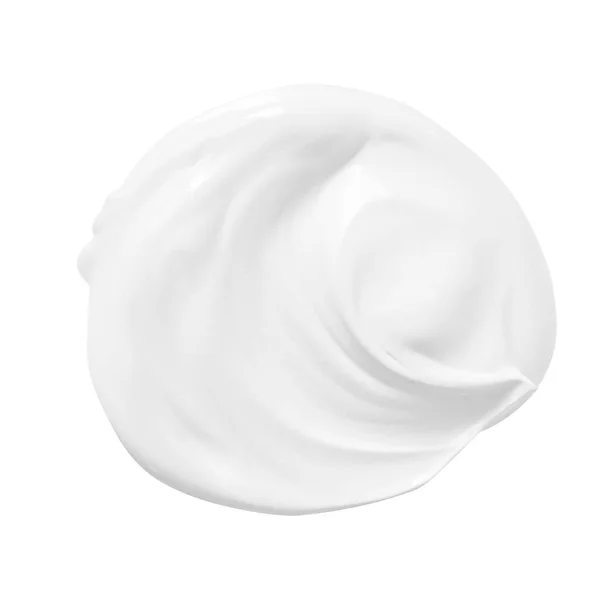 Skincare Cream Face Smooth Texture Yogurt Isolated White Background — Stock Photo, Image