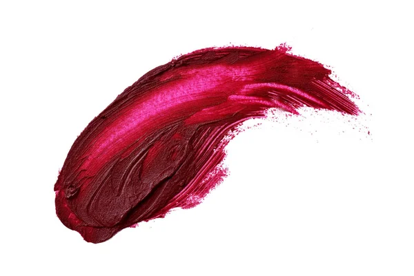 Schmutziger Roter Matter Lippenstift Isoliert Auf Weißem Hintergrund Schönheits Und — Stockfoto