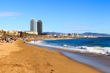 Barcelona, görünümü Barceloneta Beach