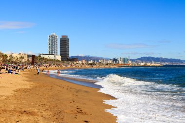 Barcelona, görünümü Barceloneta Beach