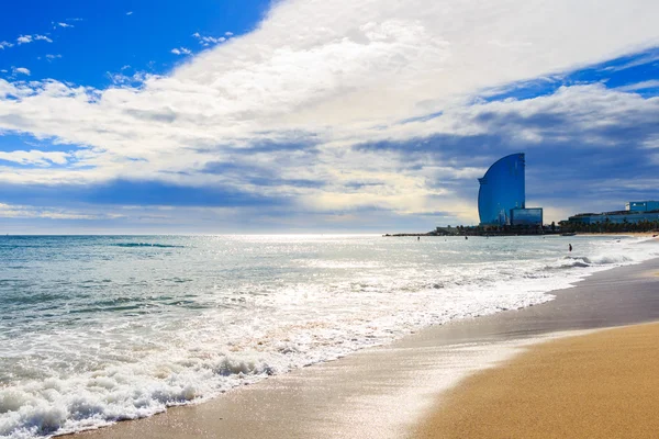 BARCELONA, SPAINView of Barceloneta Beach — Stock Photo, Image