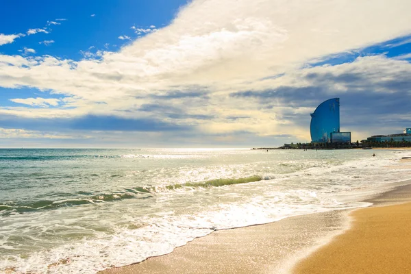 BARCELONA, SPAINView of Barceloneta Beach — Stock Photo, Image