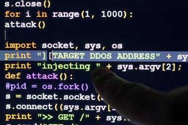 Conceptual cyber attack code clipart