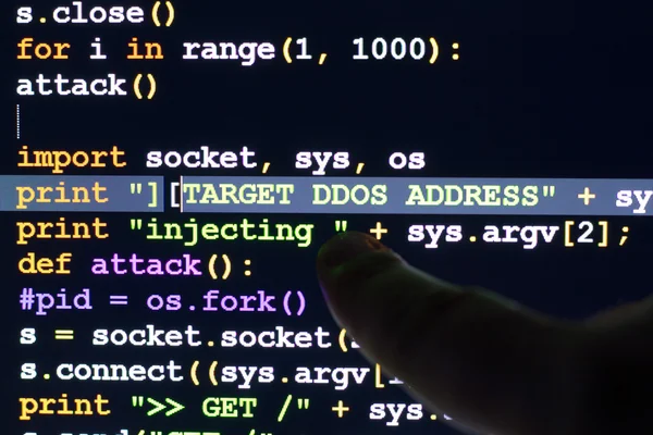 Código de ataque cibernético conceitual — Fotografia de Stock