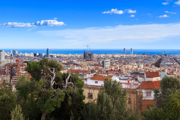 Panoramatický výhled na Barcelona City — Stock fotografie