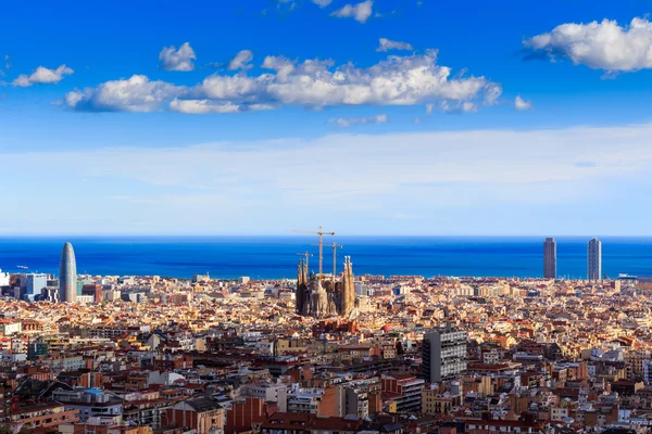 Πανοραμική θέα της πόλης της Βαρκελώνης — Φωτογραφία Αρχείου