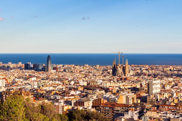 Vue panoramique de la ville de Barcelone — Photo