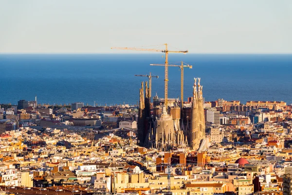 Barcelona, Blick auf die Sagrada Familia lizenzfreie Stockbilder