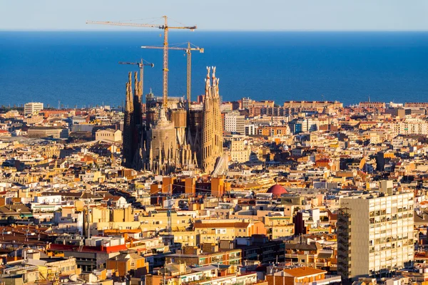 바르셀로나, 사그라다 파밀리아의 보기 — 스톡 사진