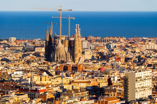 Barcelona, Blick auf die Sagrada Familia lizenzfreie Stockfotos