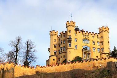Castle Hohenschwangau Almanya'da. Bavyera