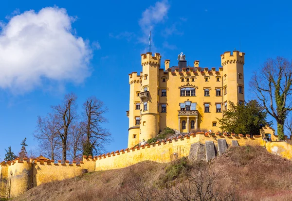 Schloss Hohenschwangau Castle (High Swan County Palace), Fussen, Bavaria, Germany — Stock Photo, Image