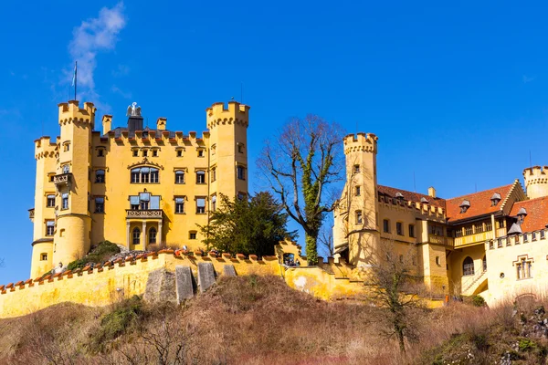 Schloss Hohenschwangau Castle (High Swan County Palace), Fussen, Bavaria, Germany — Stock Photo, Image