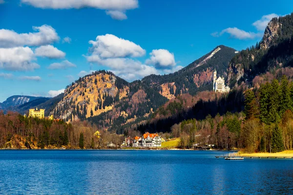 Krajobraz nad jeziorem Alpsee — Zdjęcie stockowe