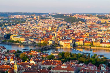 Panorama vltava ve charles Köprüsü'nün