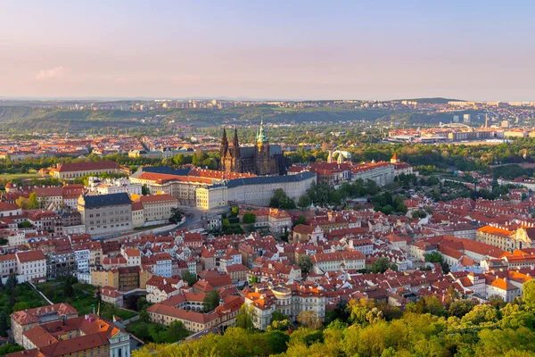 Schilderachtige zomer luchtfoto panorama van Old Town — Stockfoto