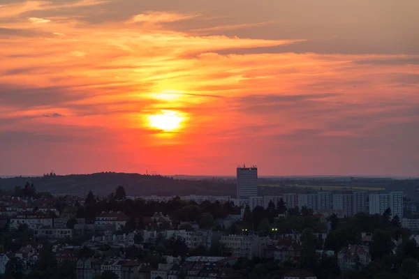 Złotego słońca na Pragę — Zdjęcie stockowe