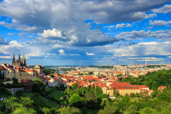 Prag, die Burg und der Veitsdom. — Stockfoto