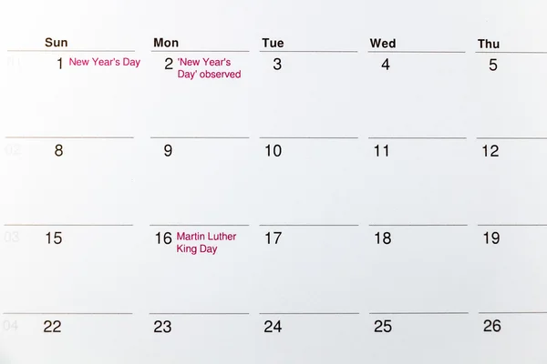 Kalender sidbakgrund — Stockfoto