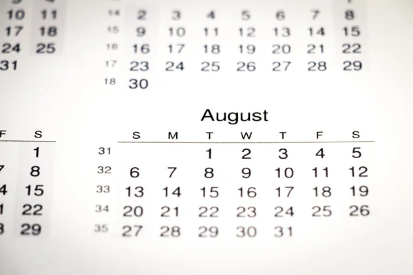 Kalender sidbakgrund — Stockfoto
