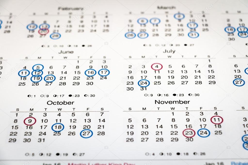 Dates marked in calendar stock photo by daliu 116271540
