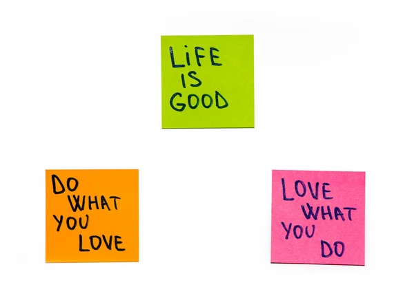 Motivational concept on sticky notes — Stock Photo, Image