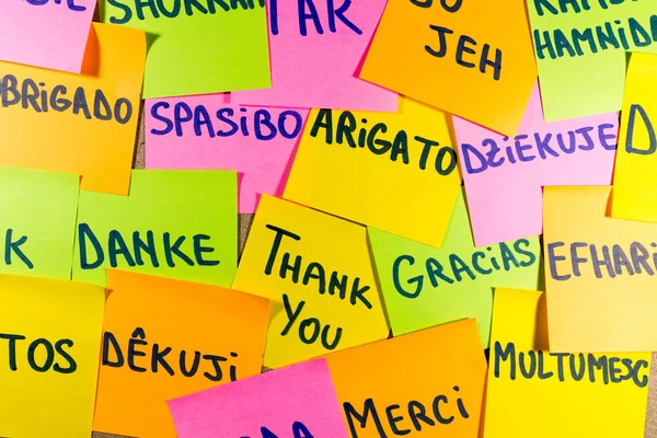 Tak på 20 sprog - Stock-foto
