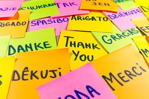 Thank you in 20 languages — Stock Photo, Image