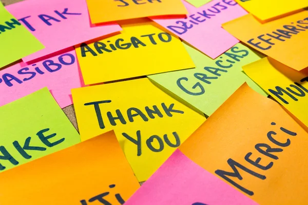 Thank you in 20 languages — Stock Photo, Image