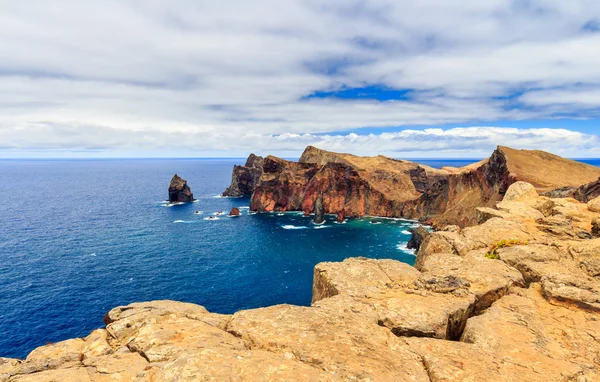 View of the cliffs at Ponta de Sao Lourenco — Stock Photo, Image