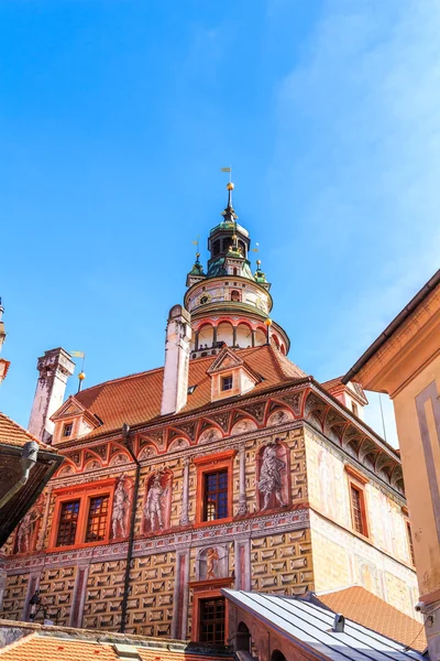 Torre do castelo, Cesky Krumlov — Fotografia de Stock