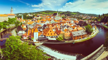 Eski kasabada havadan görünümü 