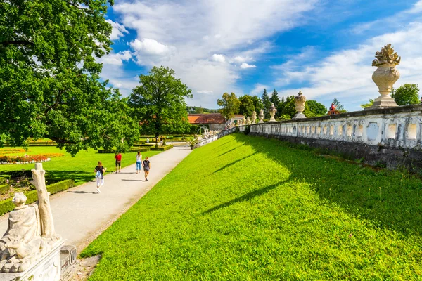 Gardens of czech historical town — Stock Photo, Image