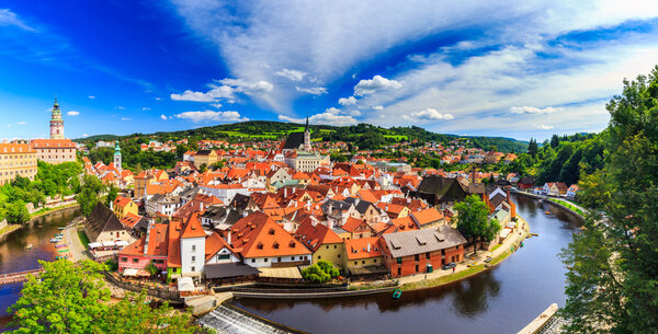 Aerial view over the old Town 