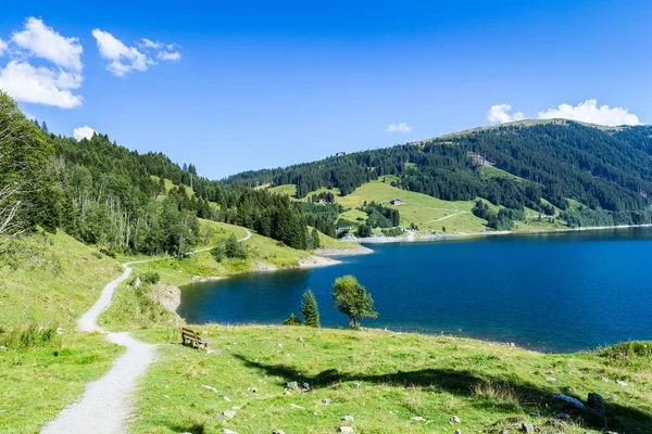 Mañana en el lago Speicher Durlassboden — Foto de Stock