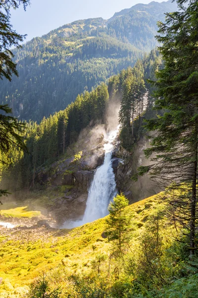 Air terjun Krimmler di Alpen — Stok Foto