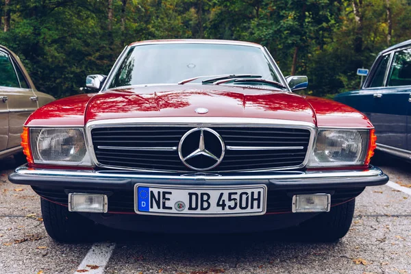 Bavaria Alemania Septiembre 2018 Vista Frontal Del Viejo Mercedes Benz —  Fotos de Stock