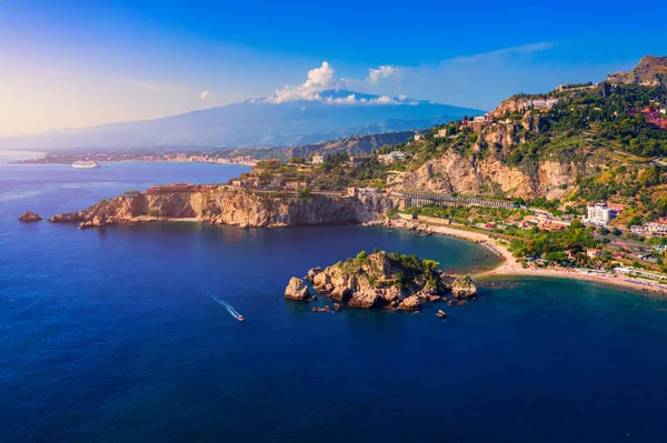 Taormina Місто Острові Сицилія Італія Etna Taormina Cityscape Messina Sicily — стокове фото