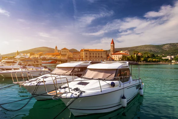 Vista Ciudad Trogir Antiguo Lugar Turístico Croacia Europa Vista Costera — Foto de Stock