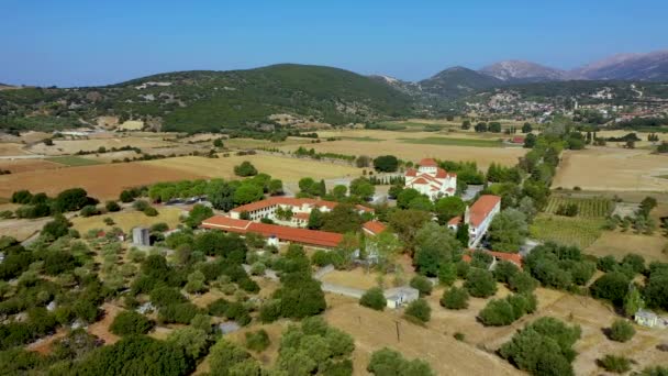 Klasztor Agios Gerasimos Wyspie Kefalonia Grecja Klasztor Agios Gerasimos Kefalonii — Wideo stockowe