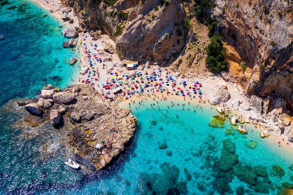 Cala Mariolu Vista Cima Cala Mariolu Famosa Praia Itália Província — Fotografia de Stock