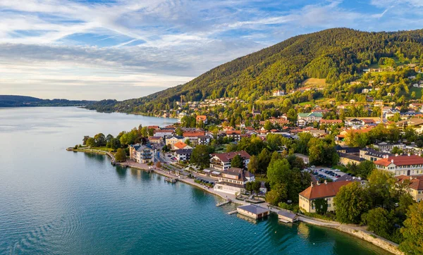 Tegernsee Alemanha Lago Tegernsee Rottach Egern Baviera Alemanha Perto Fronteira — Fotografia de Stock