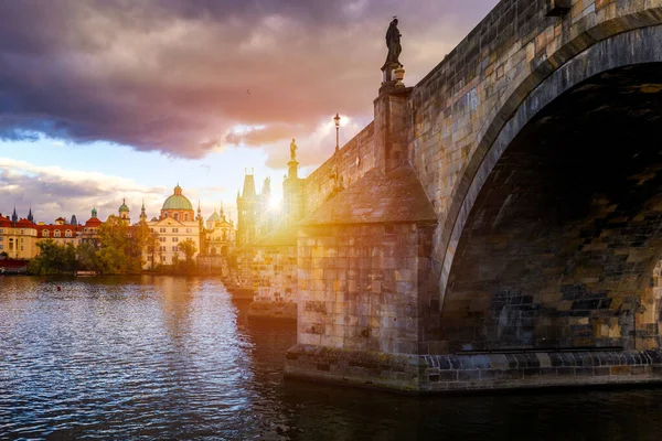 Charles Bridge Old Town Old Town Tower Charles Bridge Praga — Fotografia de Stock