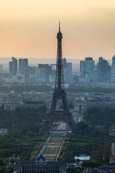 Utsikt Över Paris Med Eiffeltornet Från Montparnasse Byggnaden Eiffeltornet Utsikt — Stockfoto