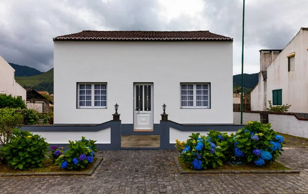 Maisons Traditionnelles Sete Cidades Île Sao Miguel Açores Belle Vue — Photo