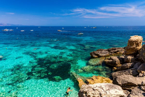 Der Strand Von Cala Mariolu Auf Sardinien Cala Mariolu Berühmter — Stockfoto