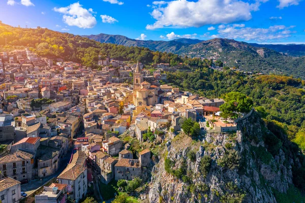 Amazing Cityscape Novara Sicilia Town Aerial View Novara Sicilia Sicily — Stock Photo, Image