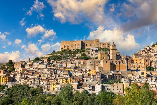 Caccamo Sicily Medieval Italian City Norman Castle Sicily Mountains Italy — Stock Photo, Image