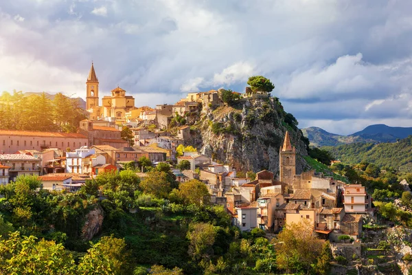 Amazing Cityscape Novara Sicilia Town Aerial View Novara Sicilia Sicily — Stock Photo, Image